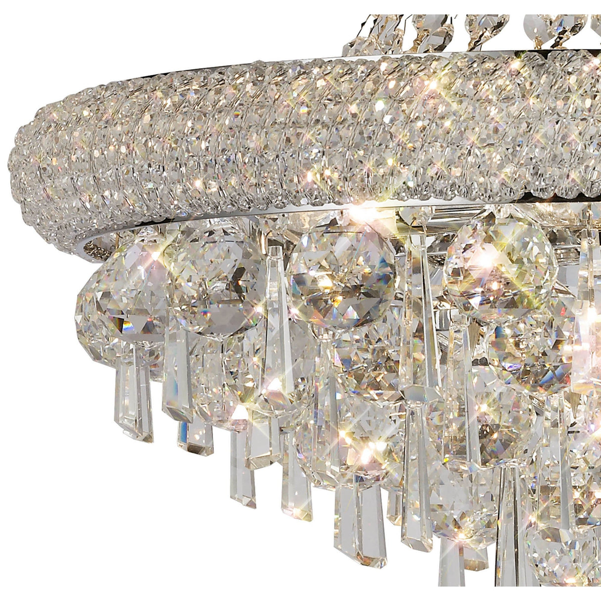 Alexandra 50cm 9 Light Crystal Chandelier - Polished Chrome