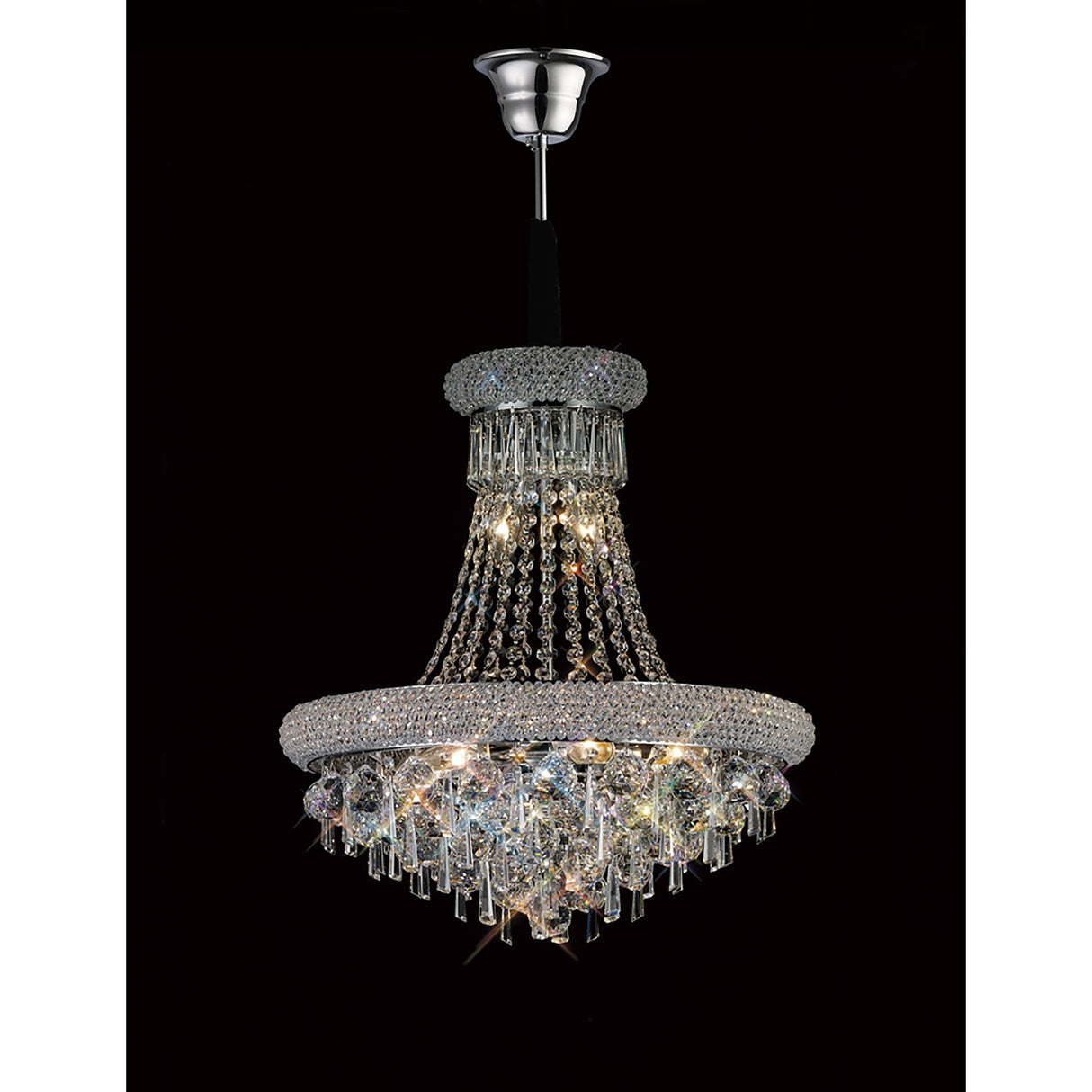 Alexandra 50cm 9 Light Crystal Chandelier - Polished Chrome