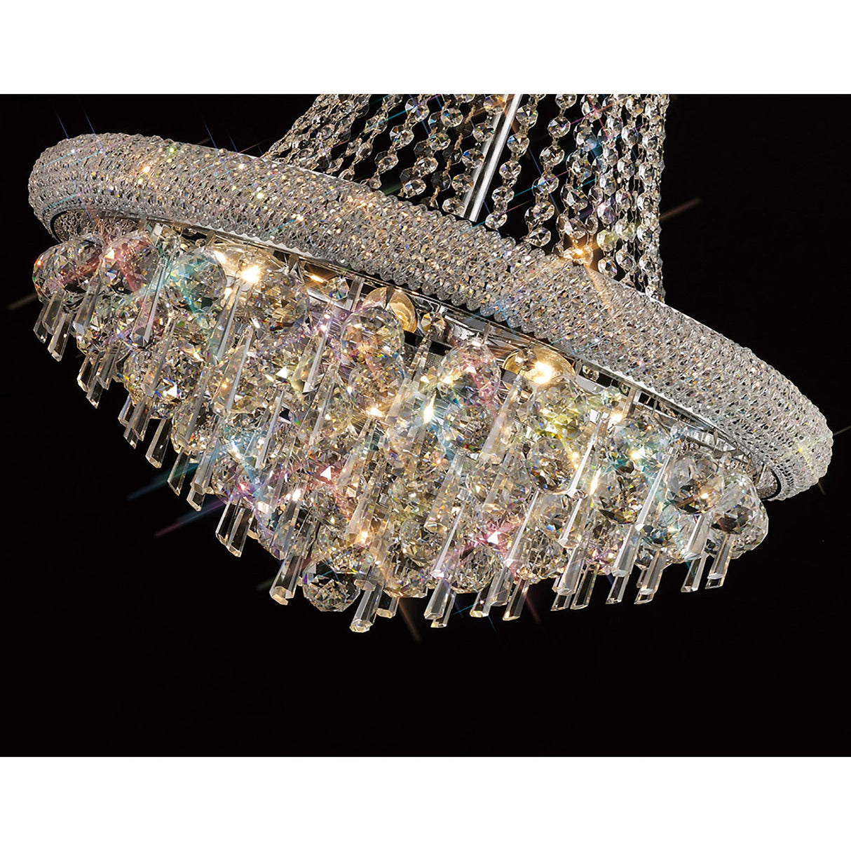 Alexandra 59cm 13 Light Crystal Chandelier - Chrome
