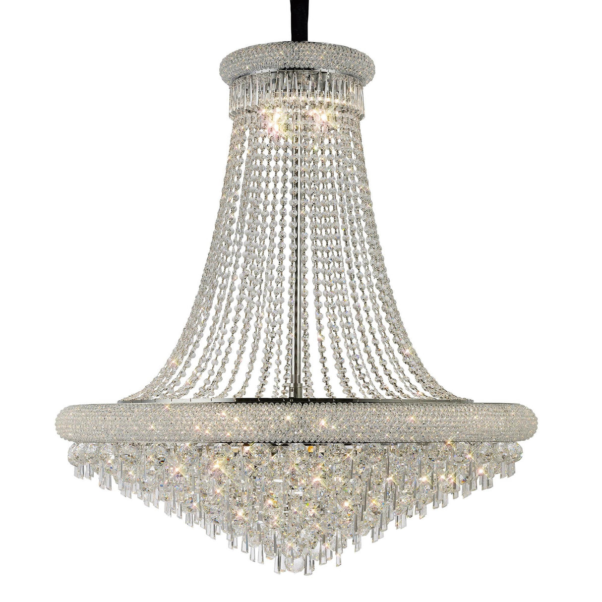 Alexandra 94cm 20 Light Crystal Chandelier - Chrome