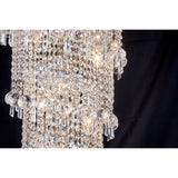 Alexandra 60cm 4 Layer Spiral 25 Light Crystal Chandelier - Chrome