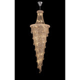 Alexandra 78cm 4 Layer Spiral 49 Light Crystal Chandelier - Chrome
