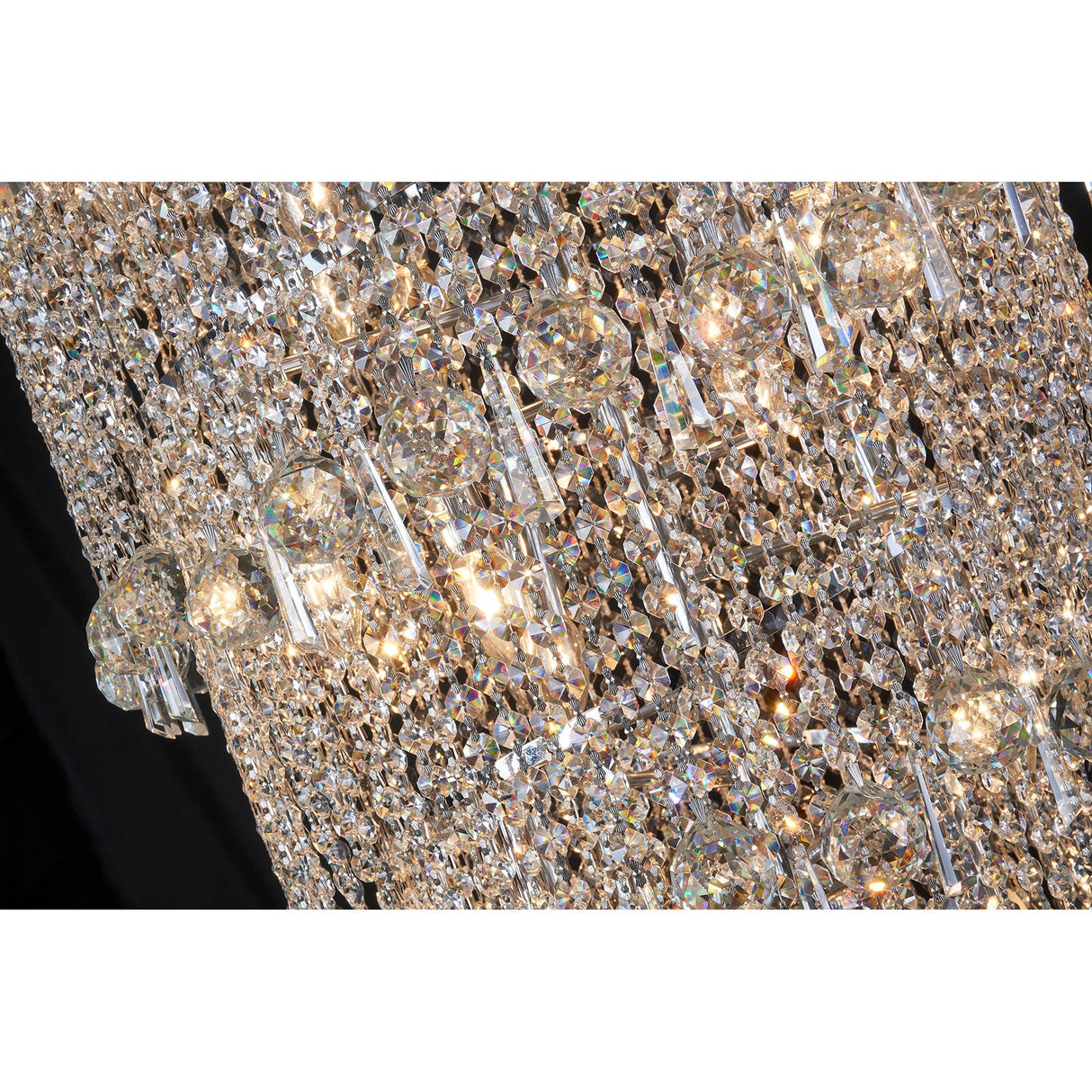 Alexandra 78cm 4 Layer Spiral 49 Light Crystal Chandelier - Chrome