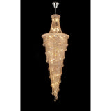 Alexandra 78cm 4 Layer Spiral 49 Light Crystal Chandelier - Chrome