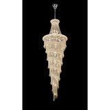 Alexandra 95cm 7 Layer Spiral 63 Light Crystal Chandelier - Chrome