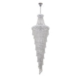 Alexandra 95cm 7 Layer Spiral 63 Light Crystal Chandelier - Chrome