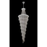 Alexandra 95cm 7 Layer Spiral 63 Light Crystal Chandelier - Chrome