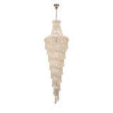 Alexandra 95cm 7 Layer Spiral 63 Light Crystal Chandelier - Chrome