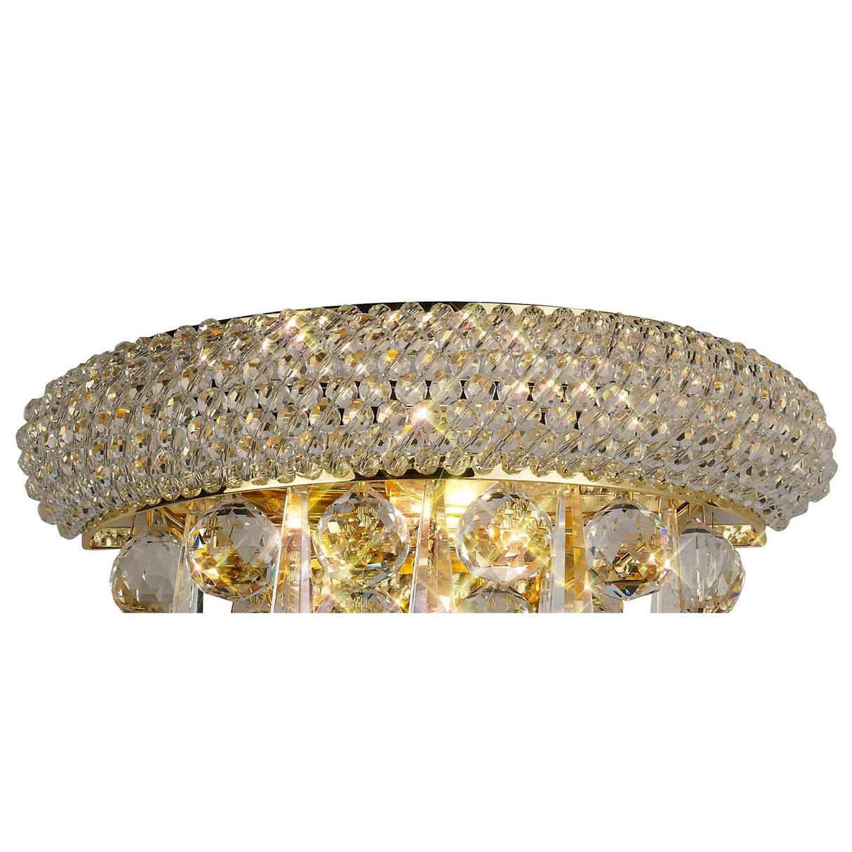 Alexandra Small 2 Light Crystal Wall Light - Gold
