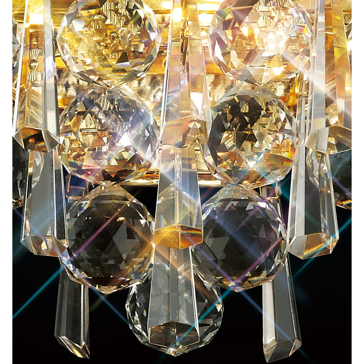 Alexandra Small 2 Light Crystal Wall Light - Gold