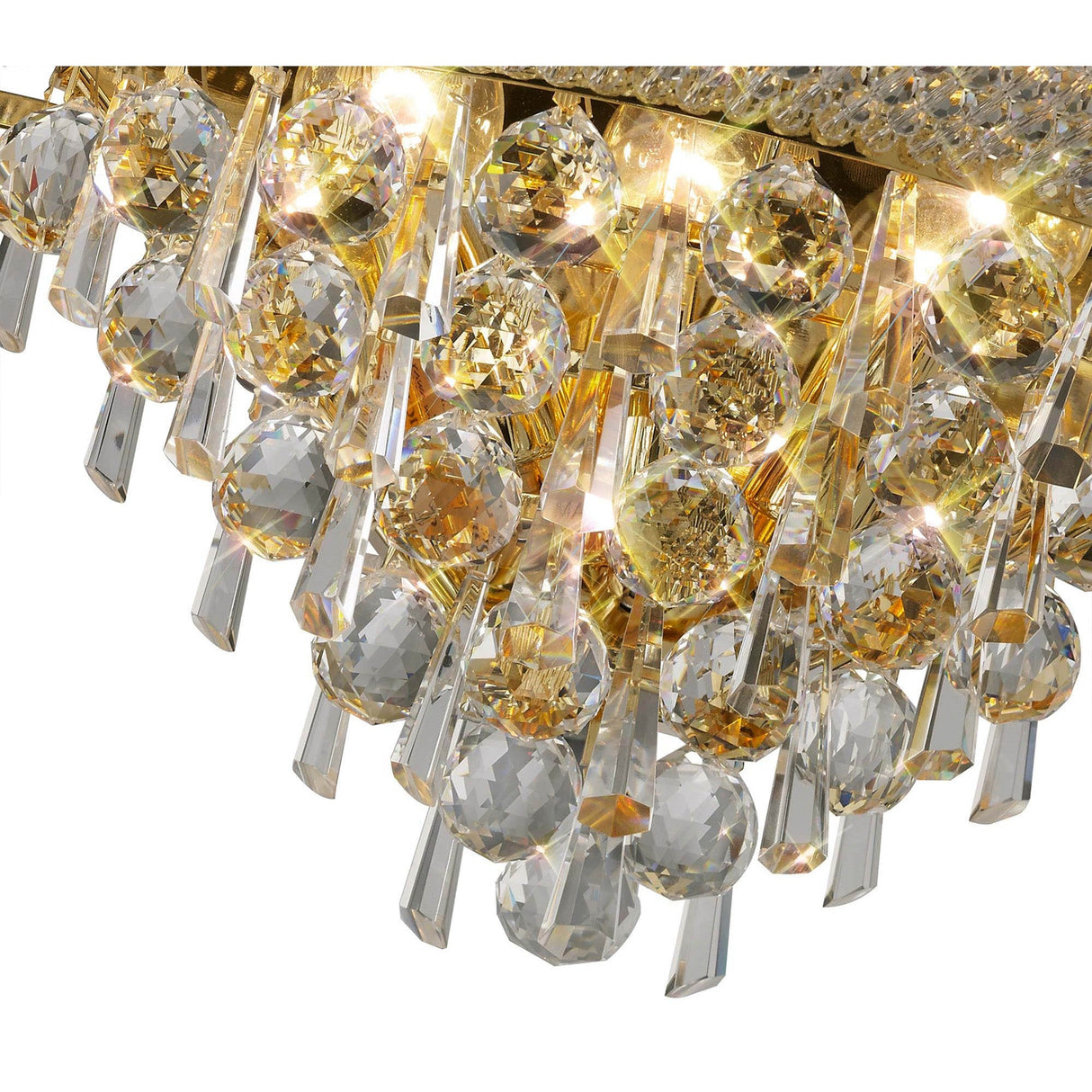 Alexandra Medium 3 Light Crystal Wall Light - Gold