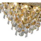 Alexandra Medium 3 Light Crystal Wall Light - Gold