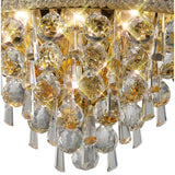 Alexandra Medium 3 Light Crystal Wall Light - Gold