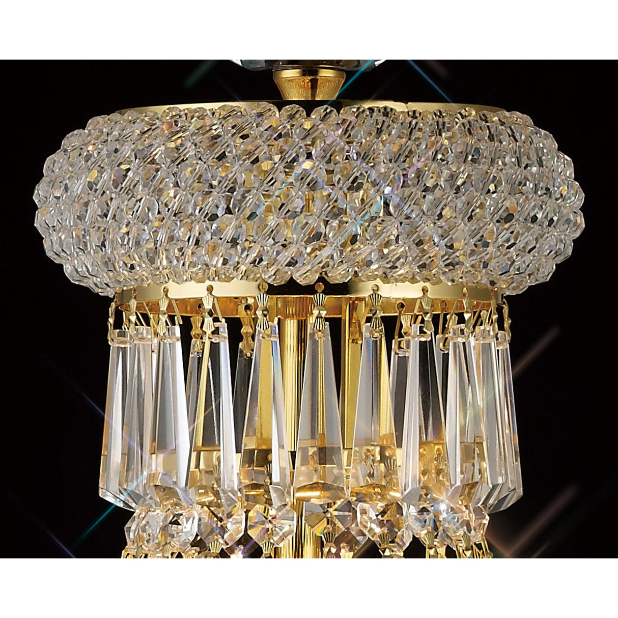 Alexandra 5 Light Crystal Table Lamp - Gold