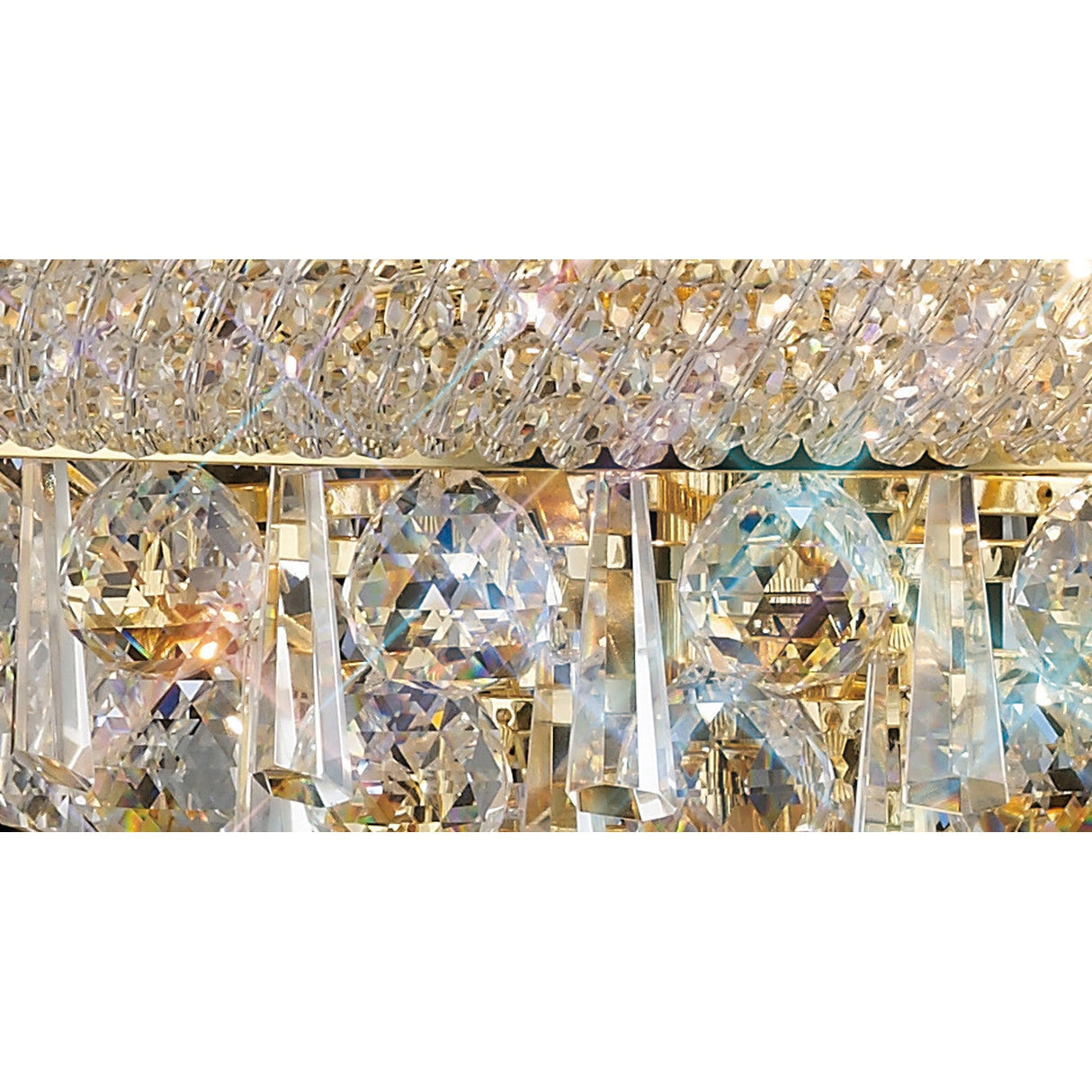 Alexandra 5 Light Crystal Table Lamp - Gold
