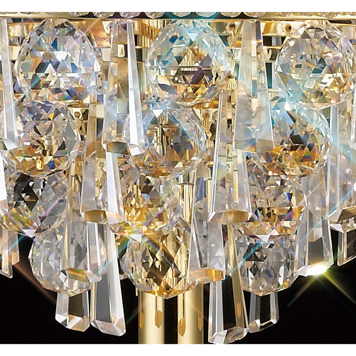 Alexandra 5 Light Crystal Table Lamp - Gold