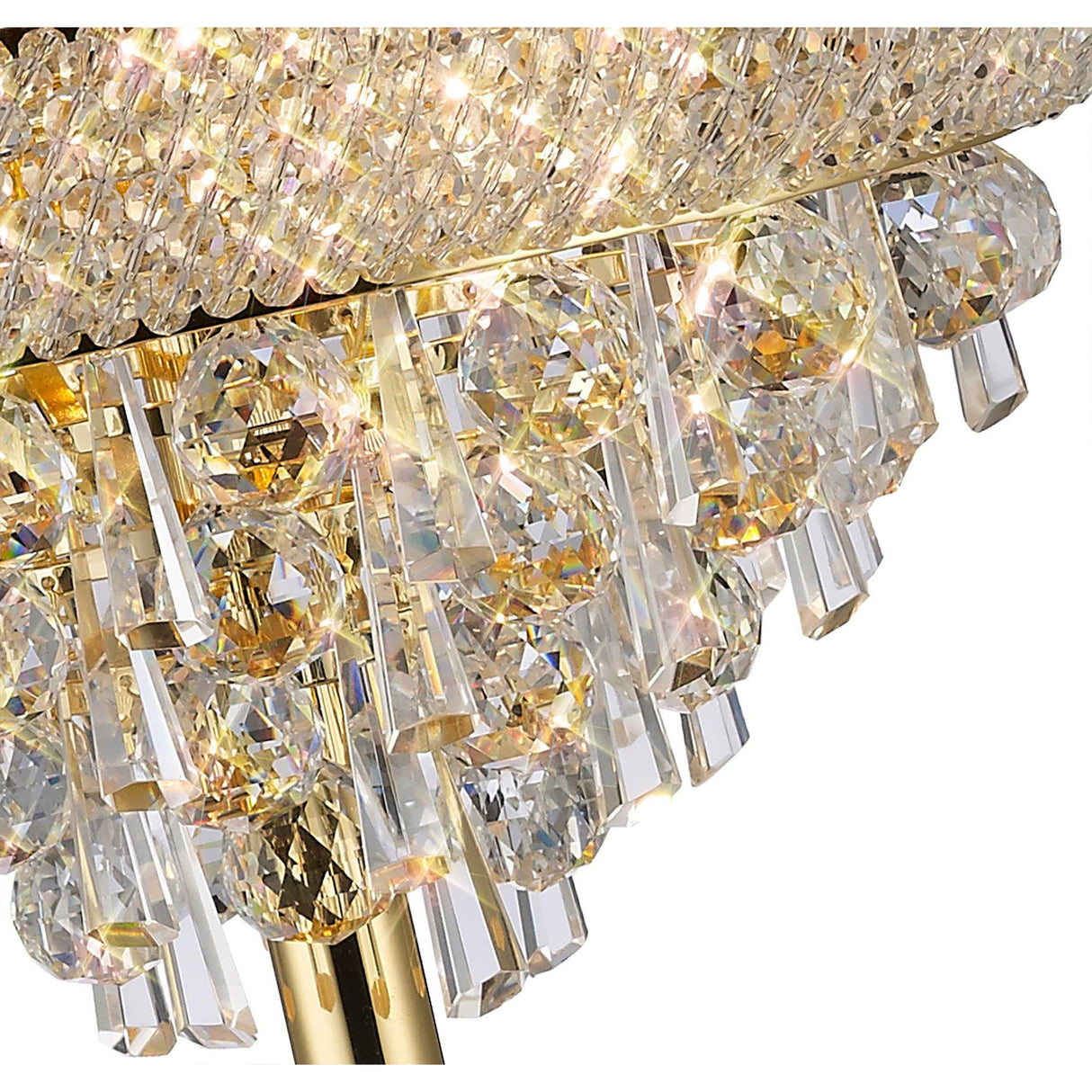 Alexandra 5 Light Crystal Table Lamp - Gold