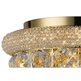 Alexandra 6 Light Crystal Flush Ceiling Light - Gold