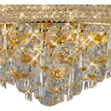 Alexandra 6 Light Crystal Flush Ceiling Light - Gold