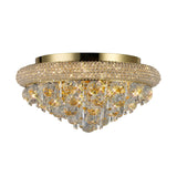 Alexandra 6 Light Crystal Flush Ceiling Light - Gold