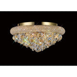 Alexandra 6 Light Crystal Flush Ceiling Light - Gold