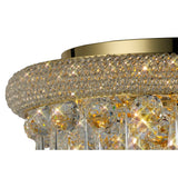 Alexandra 7 Light Crystal Flush Ceiling Light - Gold