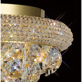 Alexandra 7 Light Crystal Flush Ceiling Light - Gold