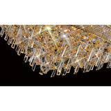 Alexandra 16 Light Crystal Flush Ceiling Light - Gold