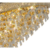 Alexandra 16 Light Crystal Flush Ceiling Light - Gold