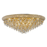 Alexandra 16 Light Crystal Flush Ceiling Light - Gold