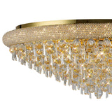 Alexandra 18 Light Crystal Flush Ceiling Light - Gold