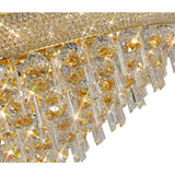Alexandra 18 Light Crystal Flush Ceiling Light - Gold