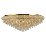 Alexandra 18 Light Crystal Flush Ceiling Light - Gold