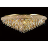Alexandra 18 Light Crystal Flush Ceiling Light - Gold