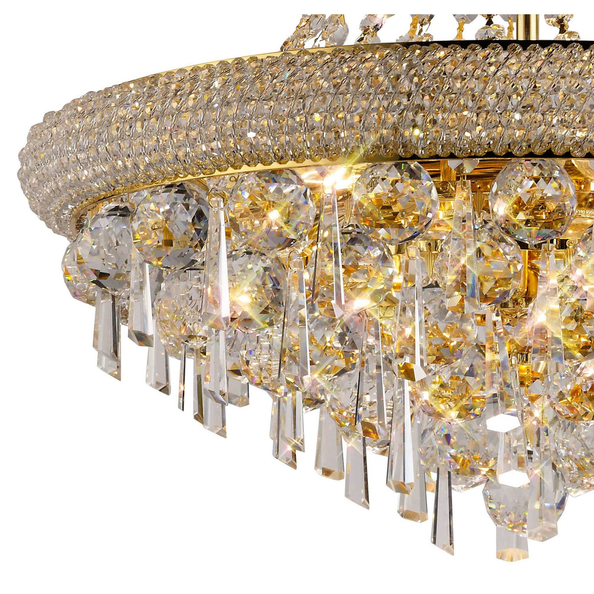 Alexandra 50cm 9 Light Crystal Chandelier - Gold