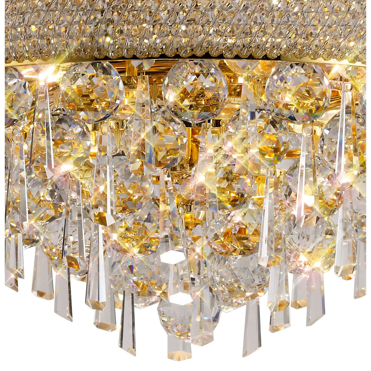 Alexandra 50cm 9 Light Crystal Chandelier - Gold