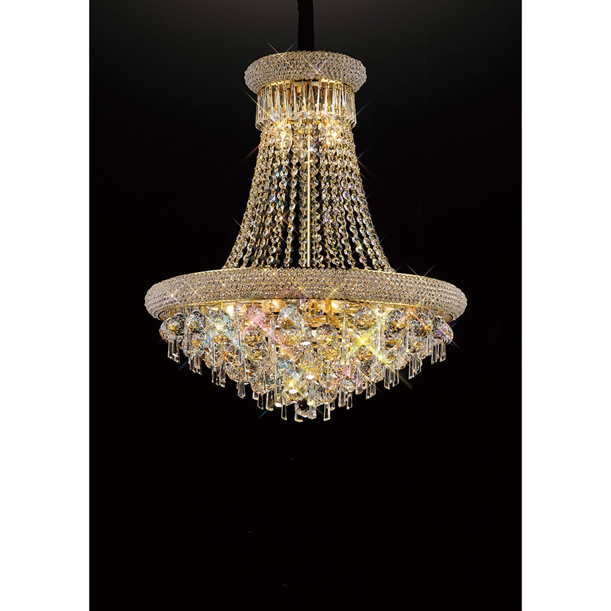 Alexandra 59cm 13 Light Crystal Chandelier - Gold