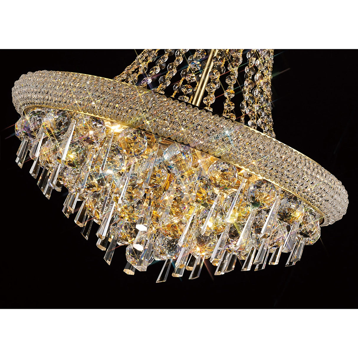 Alexandra 59cm 13 Light Crystal Chandelier - Gold