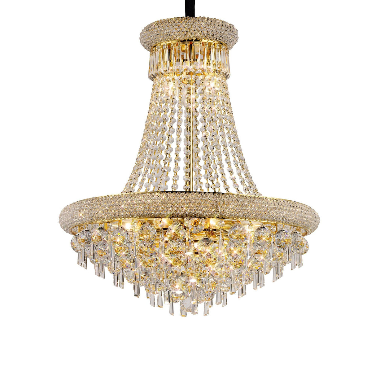 Alexandra 59cm 13 Light Crystal Chandelier - Gold