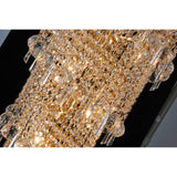 Alexandra 60cm 4 Layer Spiral 25 Light Crystal Chandelier - Gold