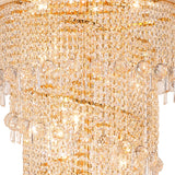 Alexandra 60cm 4 Layer Spiral 25 Light Crystal Chandelier - Gold