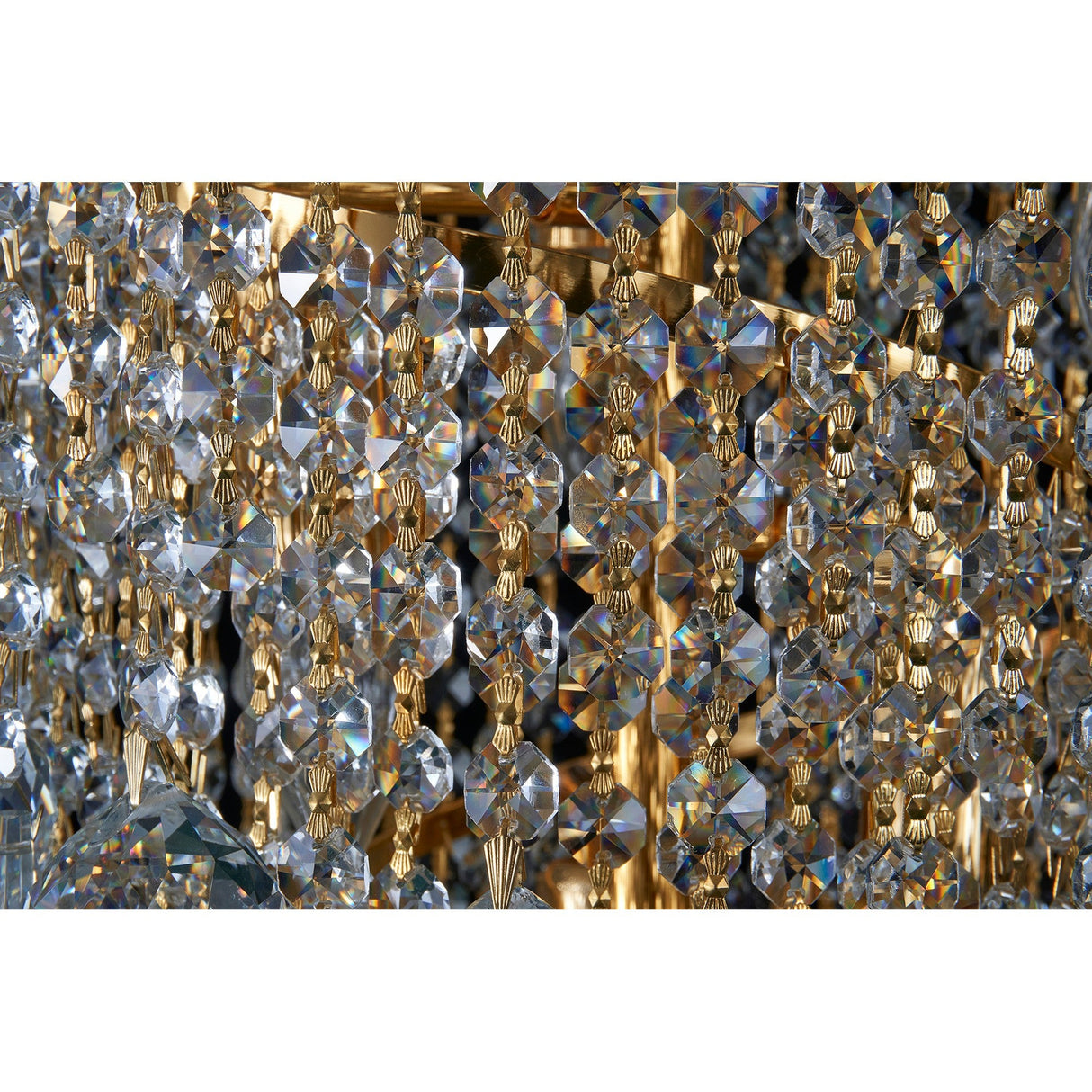 Alexandra 60cm 4 Layer Spiral 25 Light Crystal Chandelier - Gold