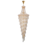 Alexandra 78cm 4 Layer Spiral 49 Light Crystal Chandelier - Gold