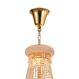 Alexandra 78cm 4 Layer Spiral 49 Light Crystal Chandelier - Gold