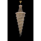 Alexandra 78cm 4 Layer Spiral 49 Light Crystal Chandelier - Gold