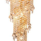 Alexandra 78cm 4 Layer Spiral 49 Light Crystal Chandelier - Gold