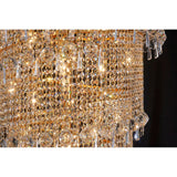 Alexandra 78cm 4 Layer Spiral 49 Light Crystal Chandelier - Gold
