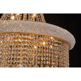 Alexandra 78cm 4 Layer Spiral 49 Light Crystal Chandelier - Gold