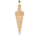 Alexandra 78cm 4 Layer Spiral 49 Light Crystal Chandelier - Gold