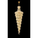 Alexandra 95cm 7 Layer Spiral 63 Light Crystal Chandelier - Gold